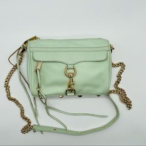 Rebecca Minkoff Mini M.A.C. crossbody bag in mint green